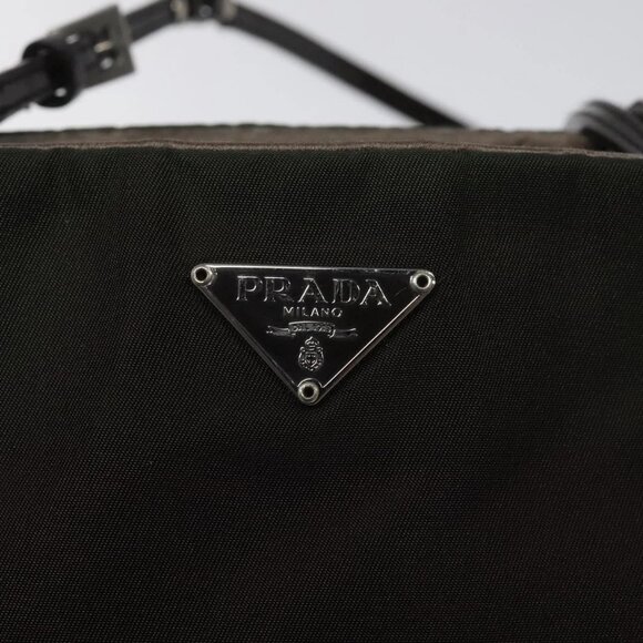 PRADA Hand Bag Nylon Khaki Auth ki5477 - Picture 12 of 16